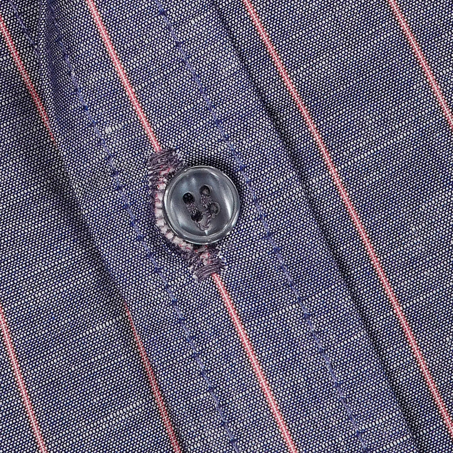 Denim Irish Linen with Pinstripe Premium Men's Shirt