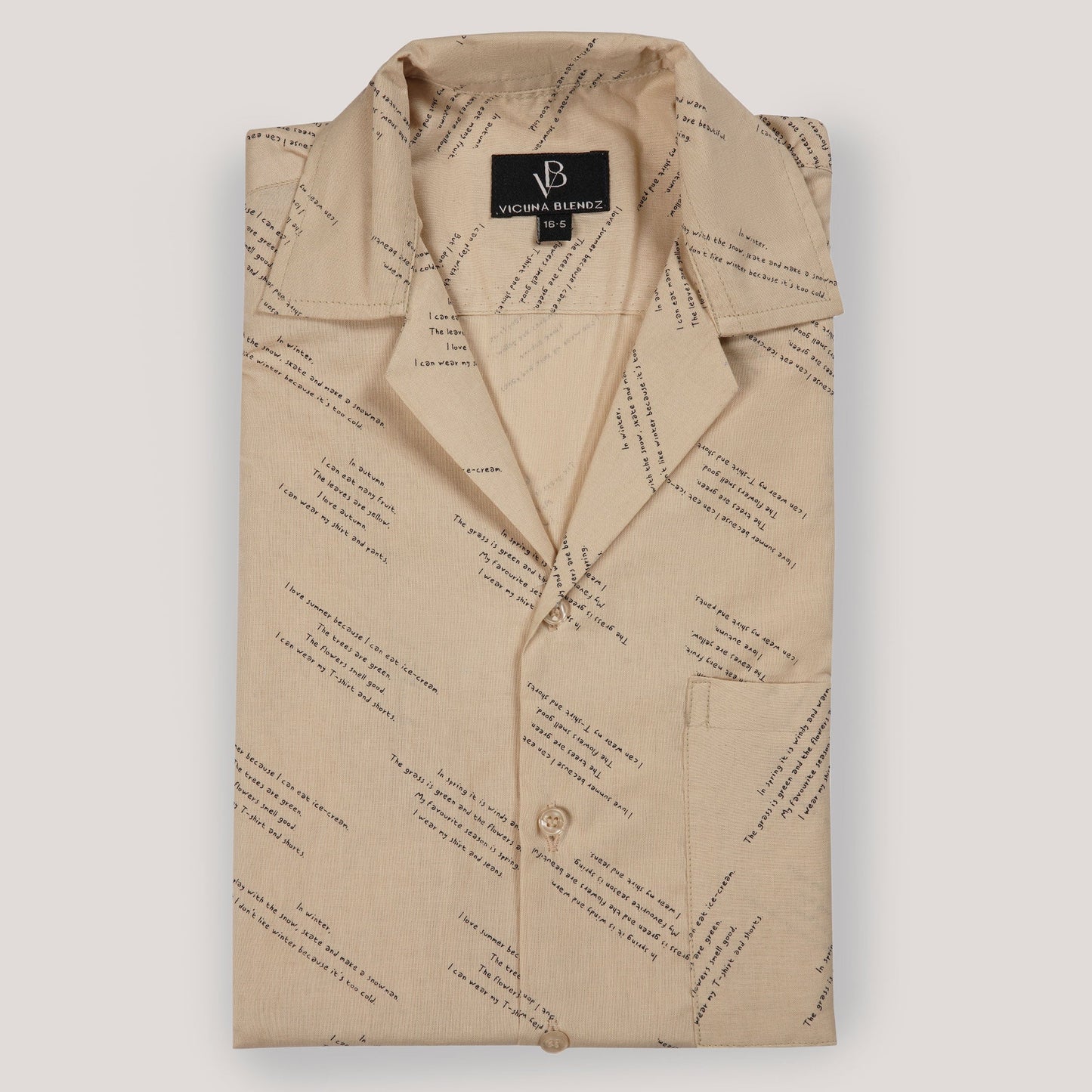 Khaki Button Down Premium Men's Shirt