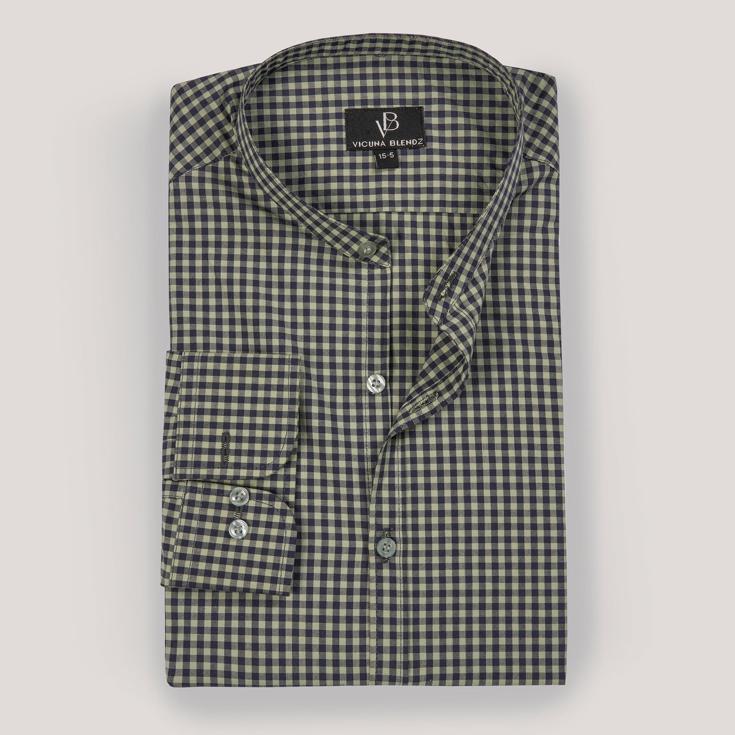 Khaki Navy Checkered Premium Men's Shirt