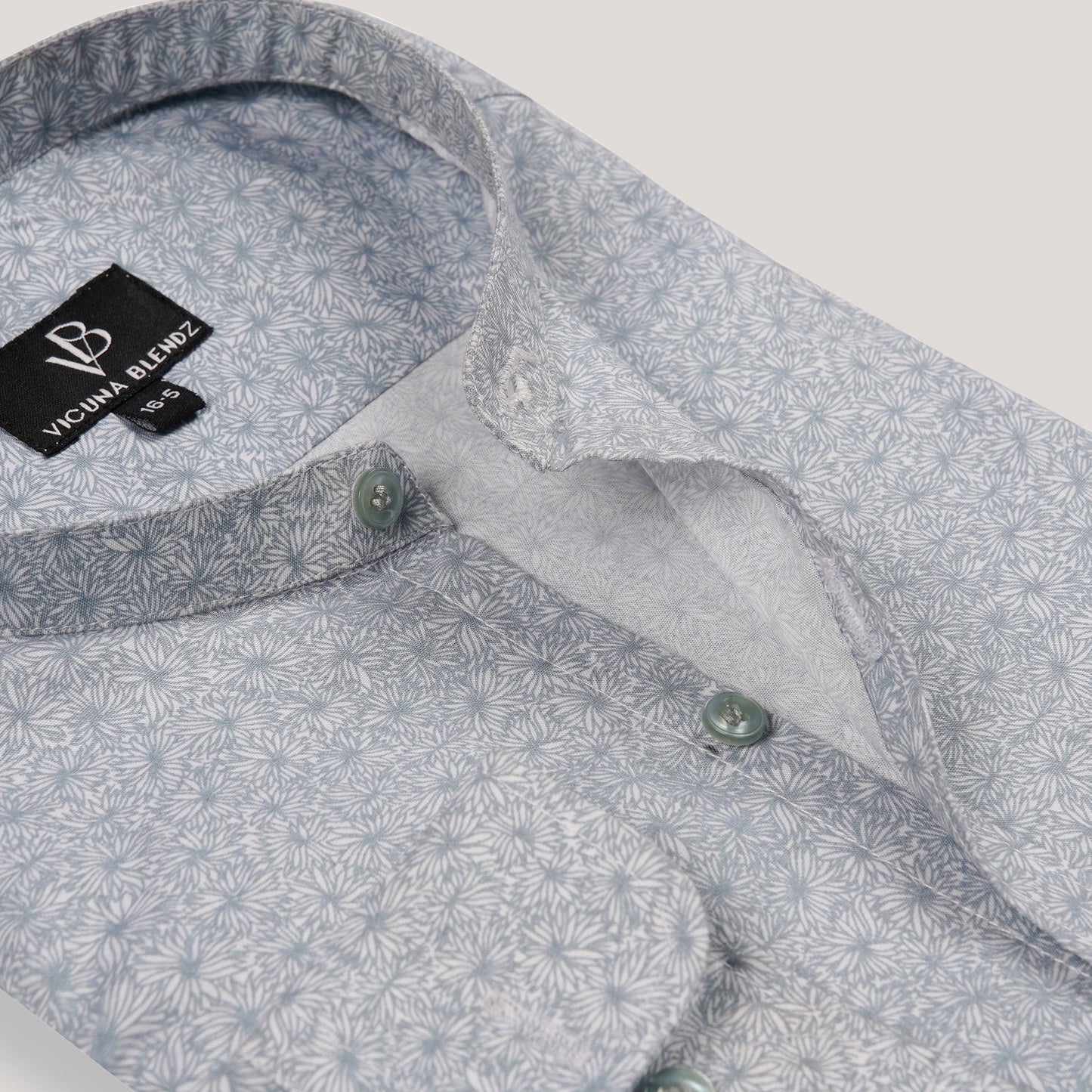 Light Grey Paisley Jungle Premium Men's Shirt