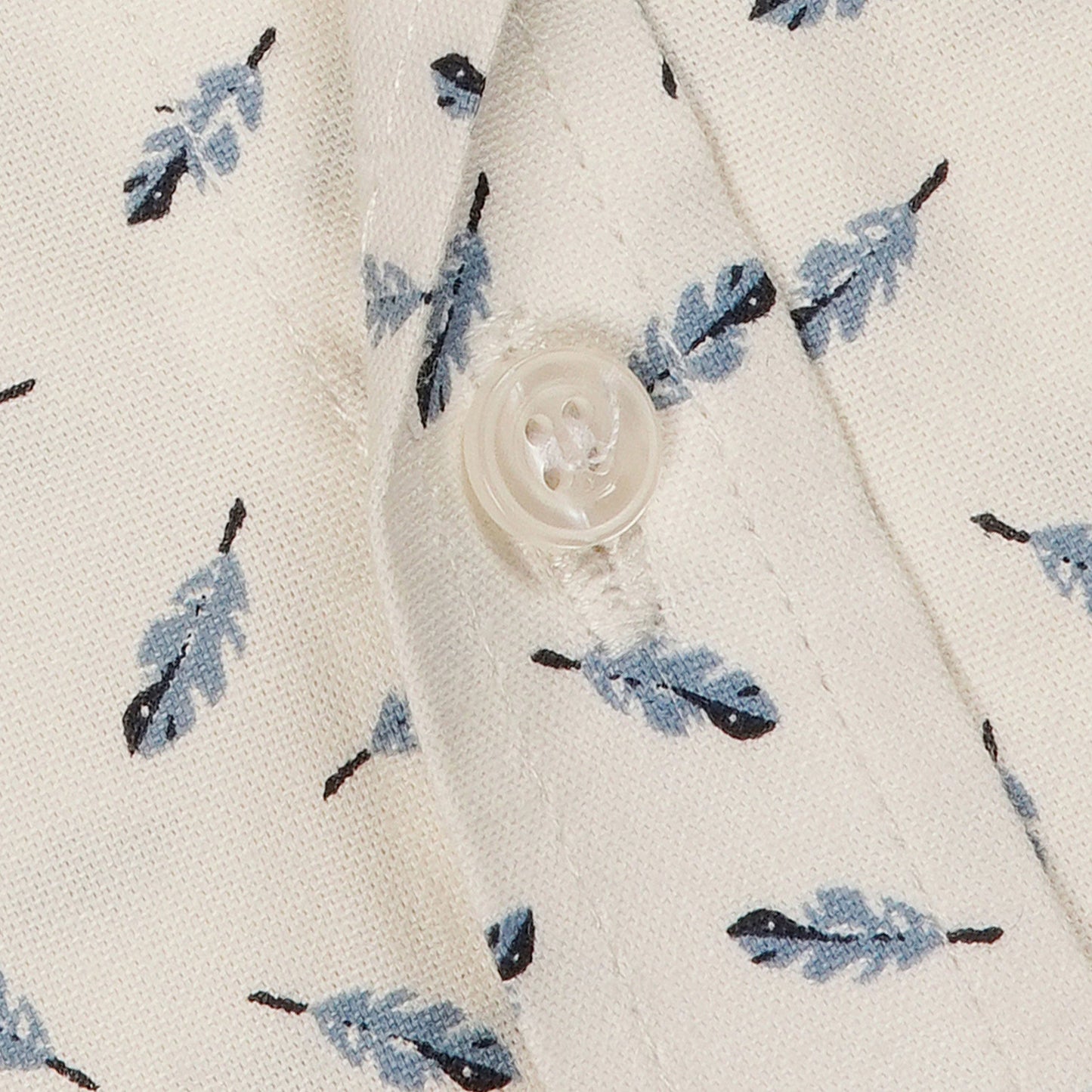 Luxury White with Leaf Imprints Premium Men's Shirt