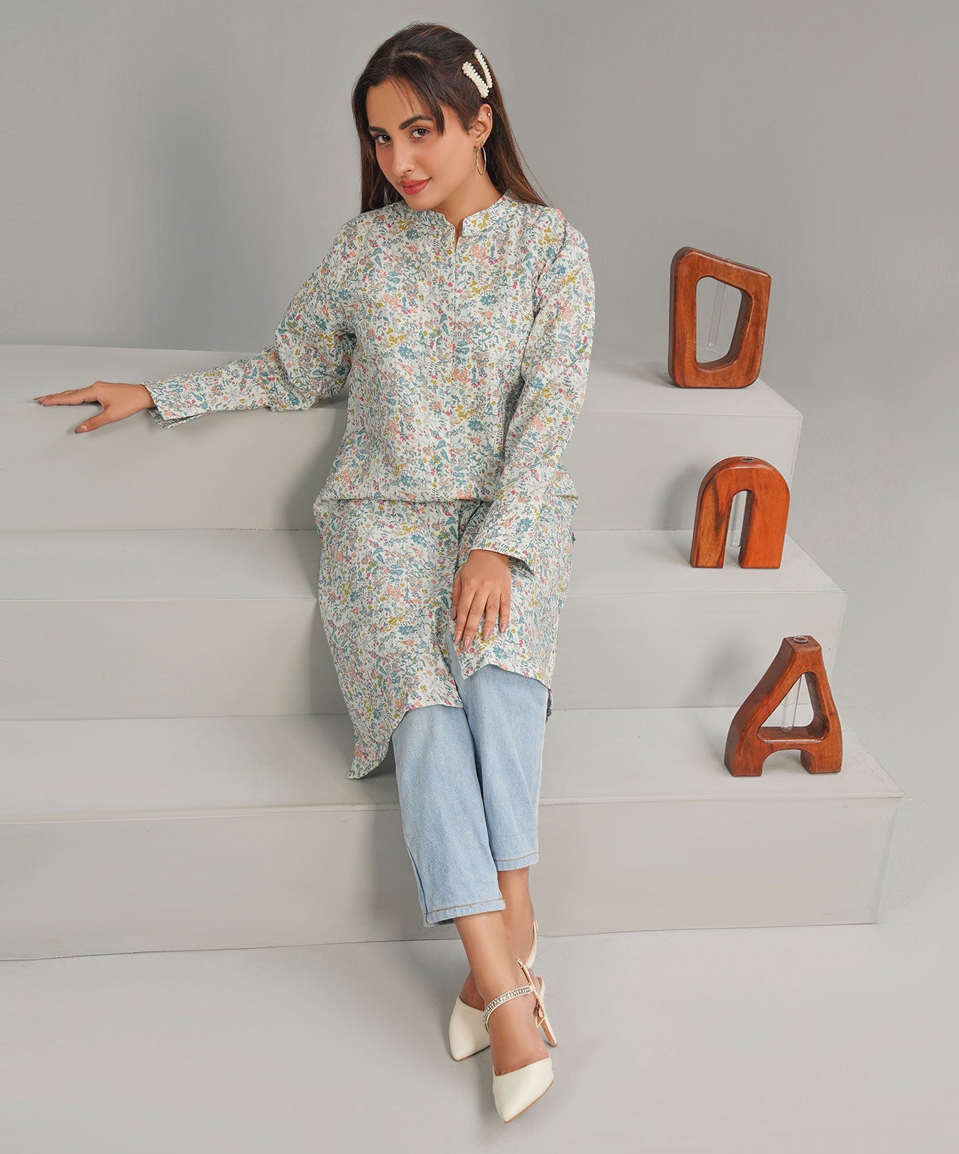 Summer Bloom Stitched Shirt
