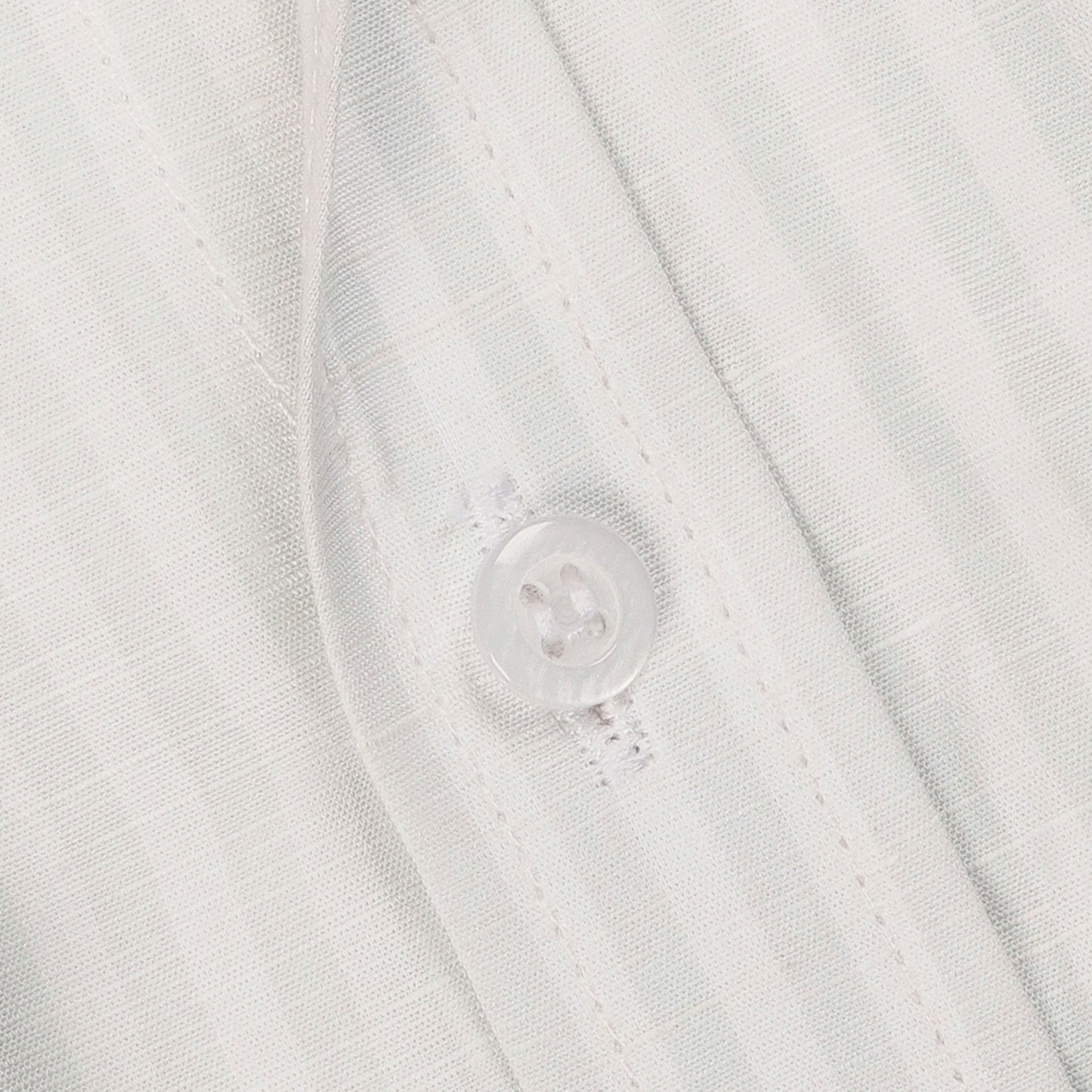 Ultra Formal Self Cotton White with Light Green Pinstripes Premium Men's Shirt