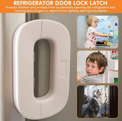 Child Safety Fridge Lock  Strong Adhesive Refrigerator & Cabinet Door Lock