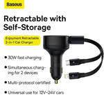 Baseus Retractable Car Charger
