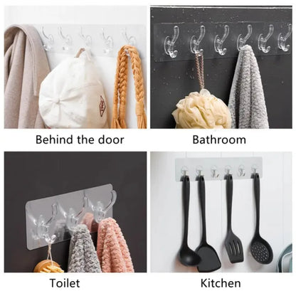 6-in-1 Smart Home & Self-Care Combo – Kitchen Hooks, Food Covers, Safety Lock, Silicone Body Scrubber & More
