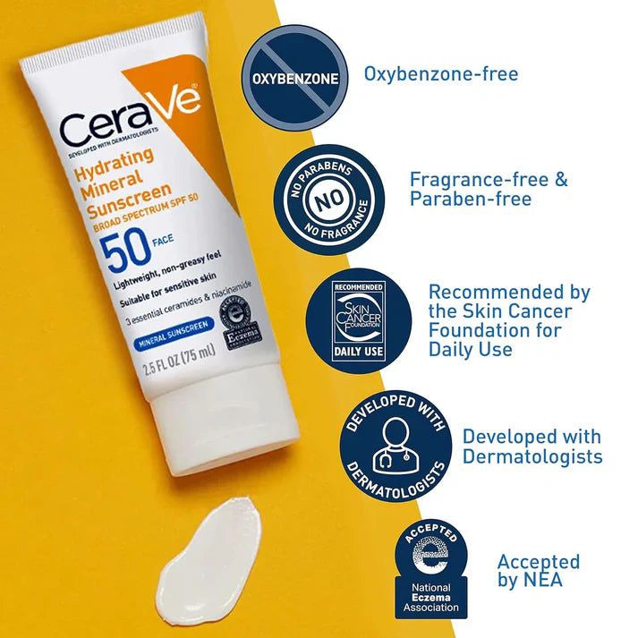 Cerave 4-in-1 Skincare Kit – Cleanser, Moisturizer, Hydrating Cream & Sunscreen for Glowing Skin