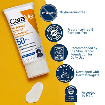 Cerave 4-in-1 Skincare Kit Cleanser, Moisturizer, Hydrating Cream & Sunscreen for Glowing Skin