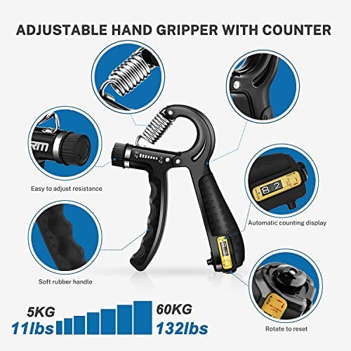 Automatic Hand Gripper Adjustable Wrist & Finger Exercise Tool for Strength Training