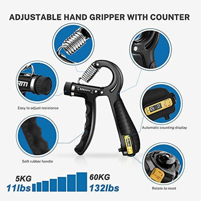 Automatic Hand Gripper Adjustable Wrist & Finger Exercise Tool for Strength Training
