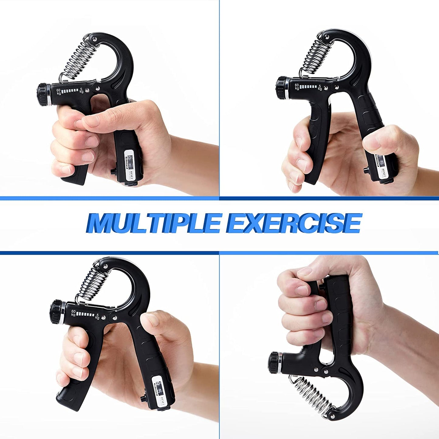 Automatic Hand Gripper Adjustable Wrist & Finger Exercise Tool for Strength Training