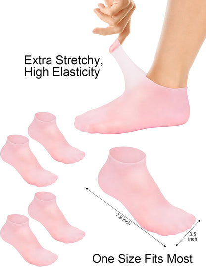 Moisturizing Silicone Socks for Women Cracked Heel Repair & Foot Care Gel Socks