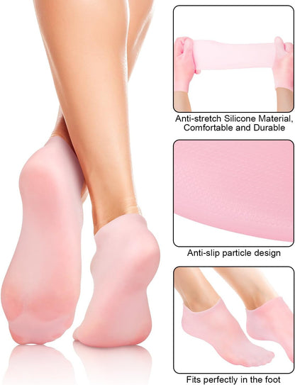 Moisturizing Silicone Socks for Women Cracked Heel Repair & Foot Care Gel Socks
