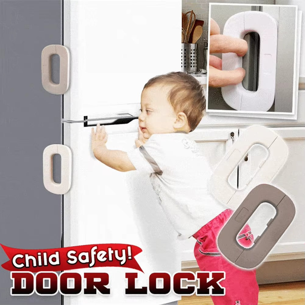 Child Safety Fridge Lock  Strong Adhesive Refrigerator & Cabinet Door Lock