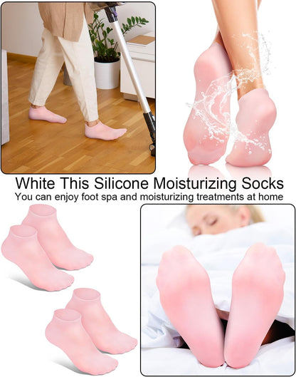 Moisturizing Silicone Socks for Women Cracked Heel Repair & Foot Care Gel Socks