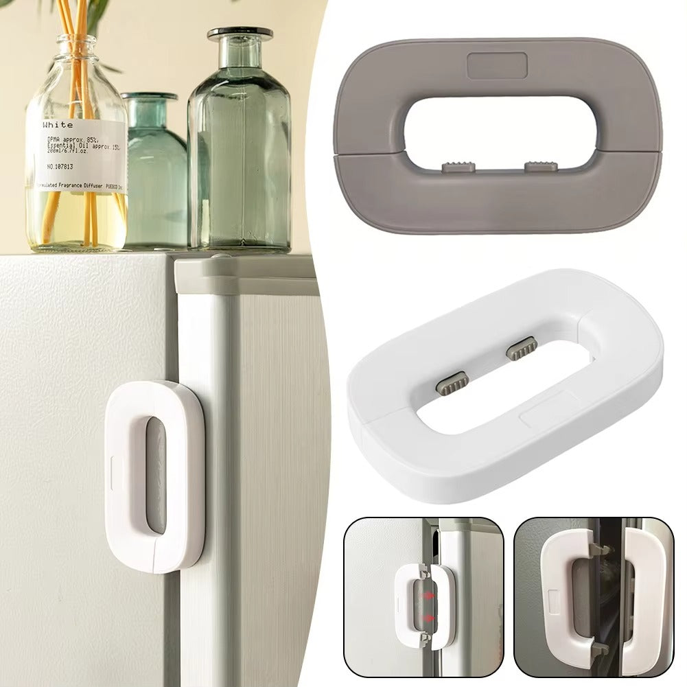 Child Safety Fridge Lock  Strong Adhesive Refrigerator & Cabinet Door Lock