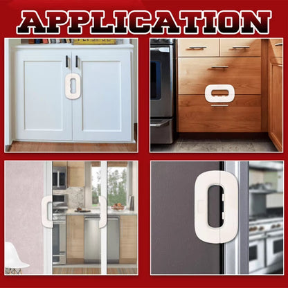 Child Safety Fridge Lock  Strong Adhesive Refrigerator & Cabinet Door Lock