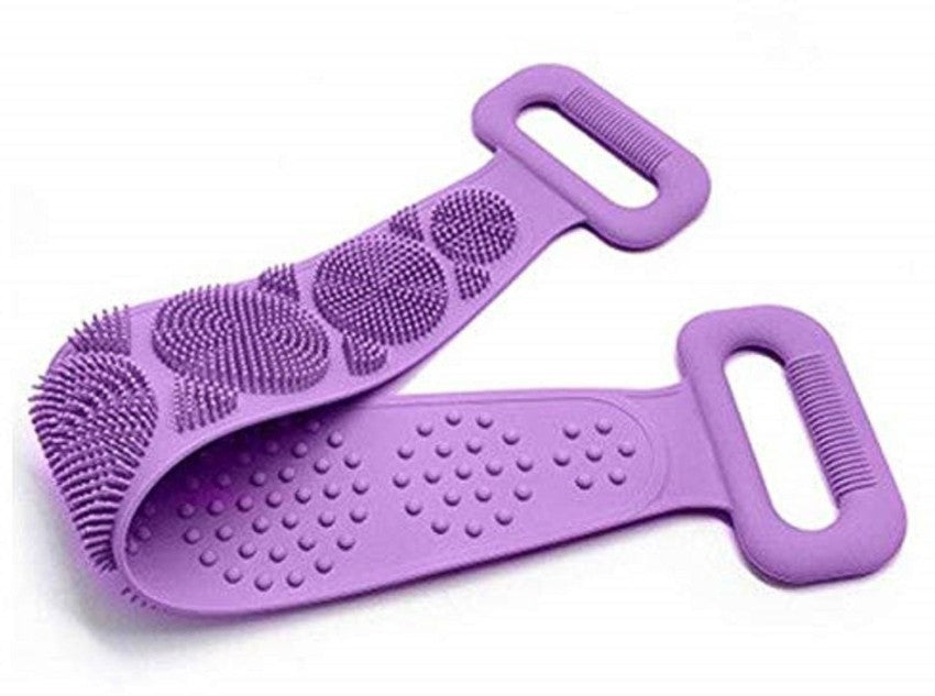 Silicone Bath Body Brush with Handle – Exfoliating & Massage Shower Scrubber