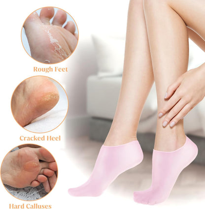 Moisturizing Silicone Socks for Women Cracked Heel Repair & Foot Care Gel Socks