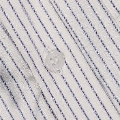 Cotton White with Blue Pinstripes Premium Men's Shirt