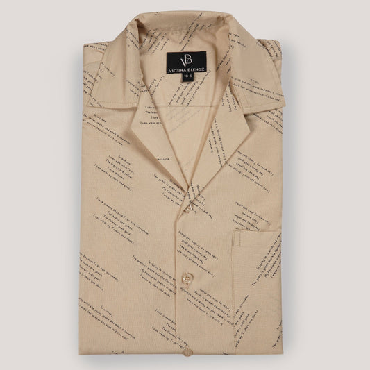 Khaki Button Down Premium Men's Shirt