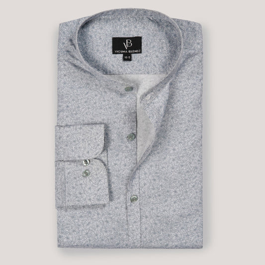 Light Grey Paisley Jungle Premium Men's Shirt