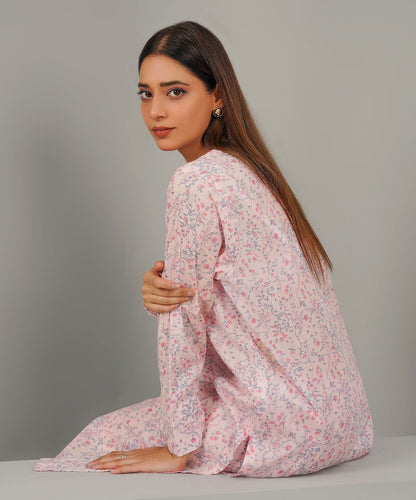 Pastel Pink Stitched 2-Piece Set