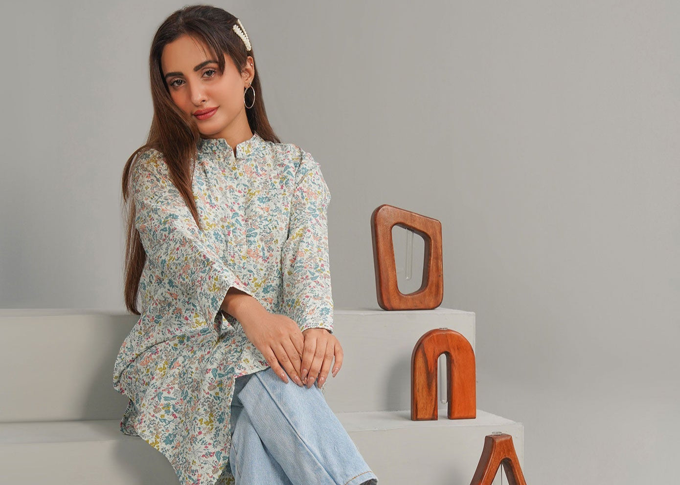 Summer Bloom  Stitched Shirt