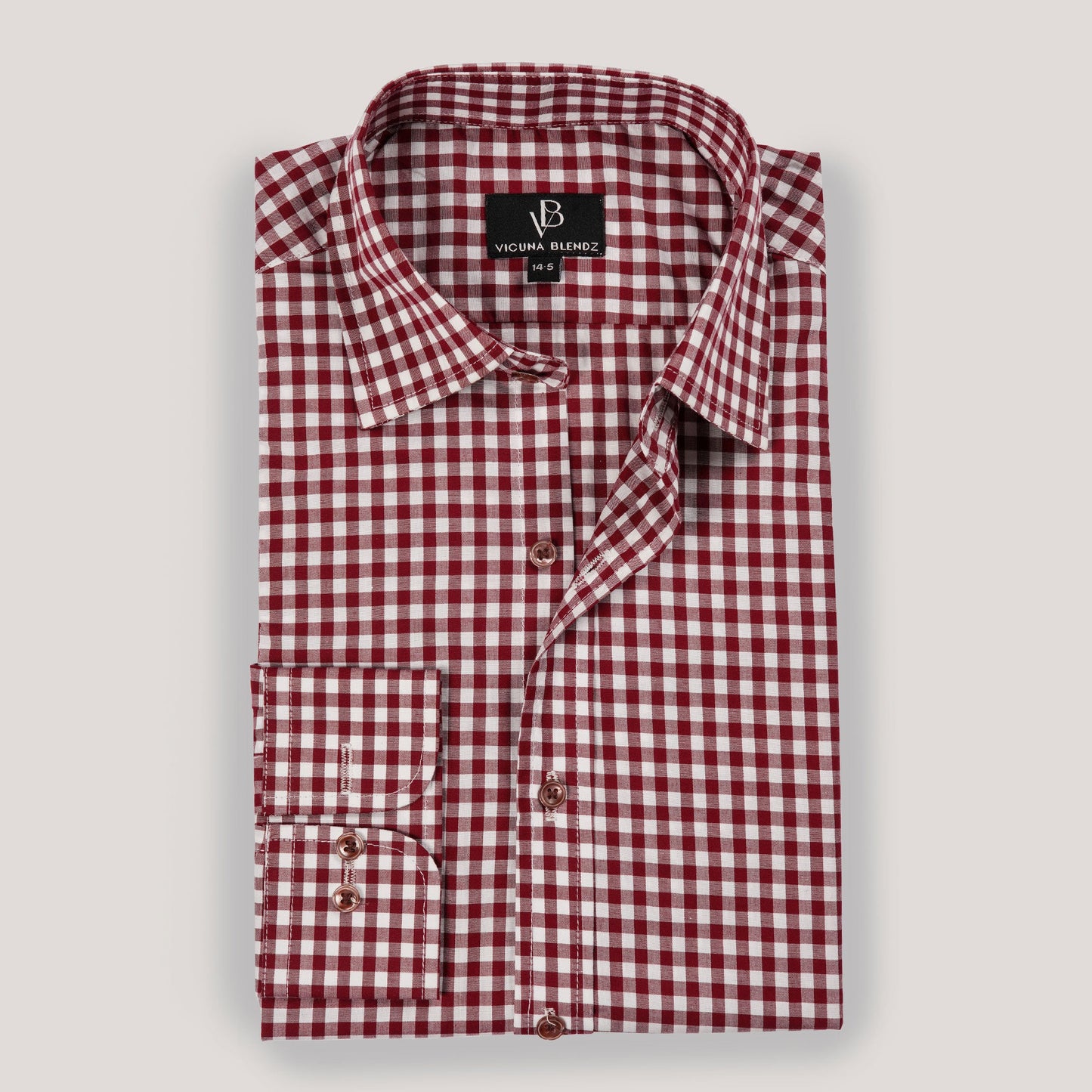 The Basic Maroon and White Premium Men's Shirt