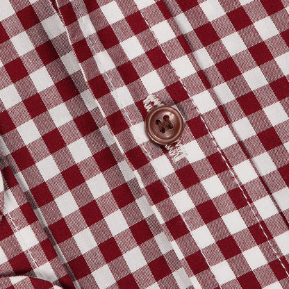 The Basic Maroon and White Premium Men's Shirt