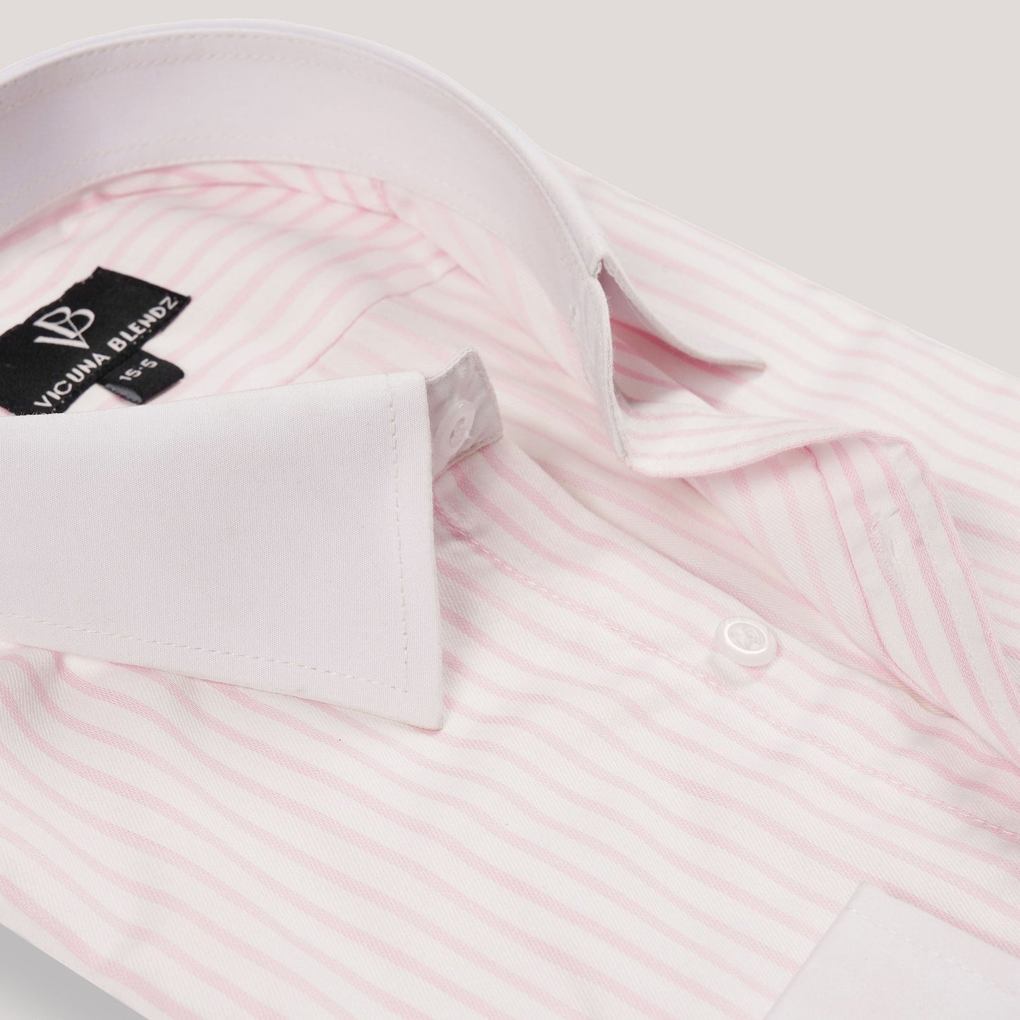 Ultra Formal Cotton with Pink Pinstripes Premium Men's Shirt