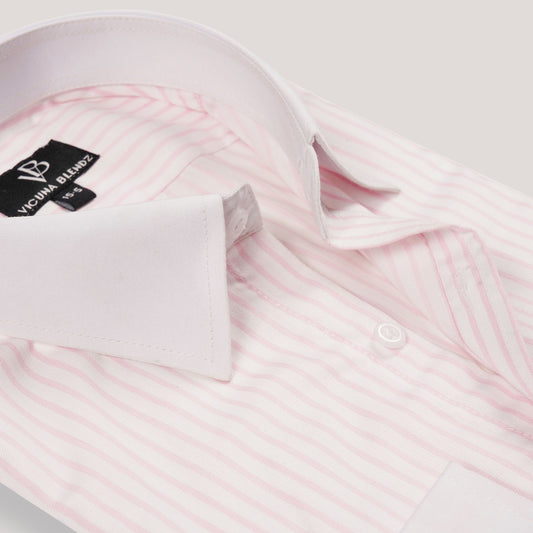 Ultra Formal Cotton with Pink Pinstripes Premium Men's Shirt