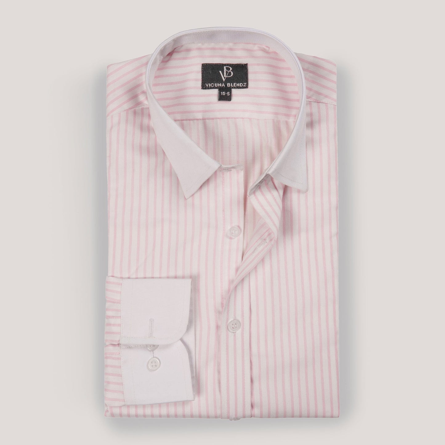 Ultra Formal Cotton with Pink Pinstripes Premium Men's Shirt