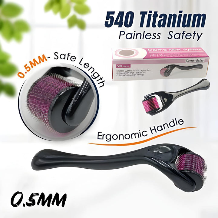 540 Titanium Derma Roller – Facial Skin Care & Beauty Roller