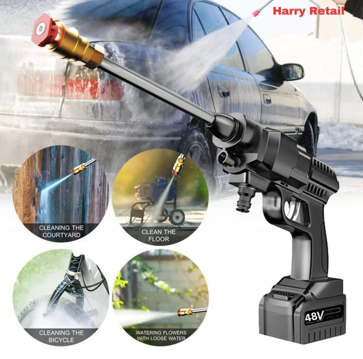 48V Cordless High-Pressure Washer – Portable Electric Water Spray Gun