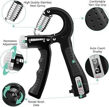 Adjustable Hand Grip Strengthener with Digital Counter – Hand & Forearm Exerciser