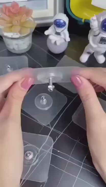 Adhesive Screw Sticker Wall Holder – Nail-Free Strong Wall Mount Hooks