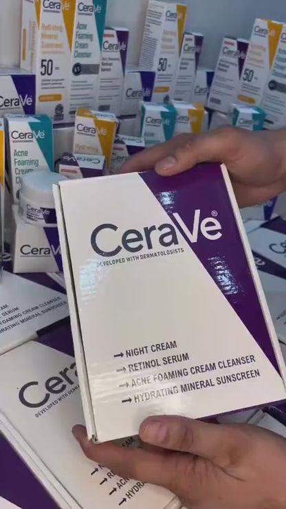 Cerave 4-in-1 Skincare Kit Cleanser, Moisturizer, Hydrating Cream & Sunscreen for Glowing Skin