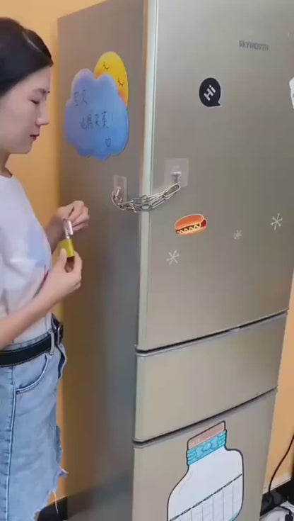 Child Safety Fridge Lock  Strong Adhesive Refrigerator & Cabinet Door Lock