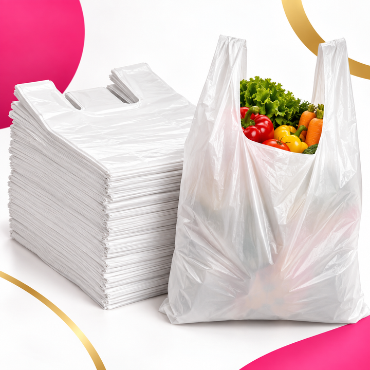 Food Shopper Bags Pack of 100 - Zaavi Mart