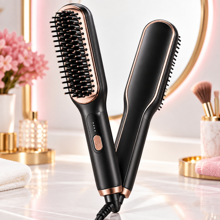 2-in-1 Electric Hair Straightener Comb - Zaavi Mart